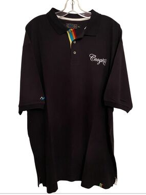 COOGI vintage Y2K men’s black polo streetwear hiphop short sleeve shirt,  sz XXL